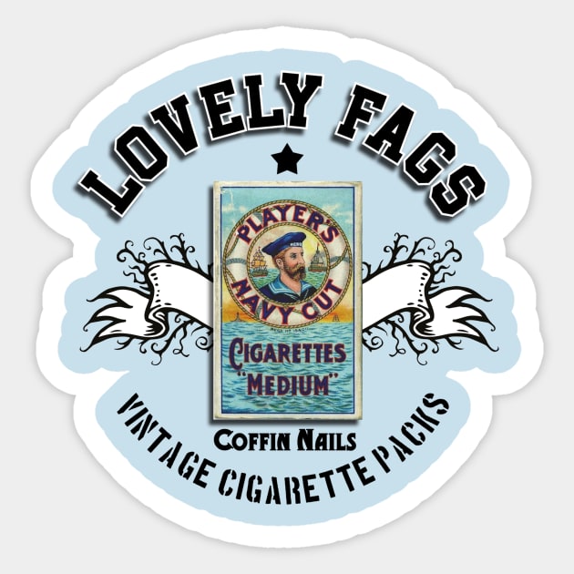 OLD CIGARETTE PACKET Sticker by Armadillo Hat